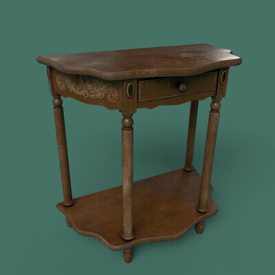 An old bedside table