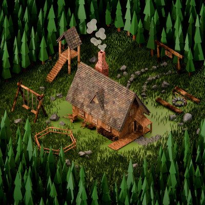 house in forest