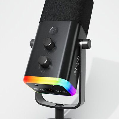 3D visualization of the FIfine microphones on a white background