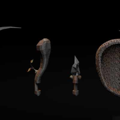 Dwarf and Carbon Ninja Weapon Set