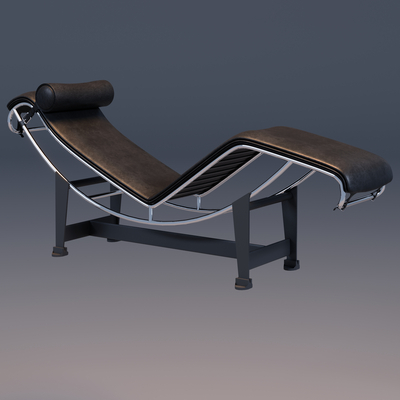 Cassina LC4 Chaise Longue — High-Poly Product Modeling