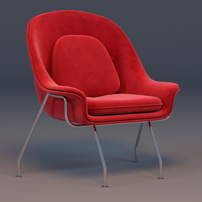 Knoll Womb Chair by Eero Saarinen — High-Poly Sub-D Modeling