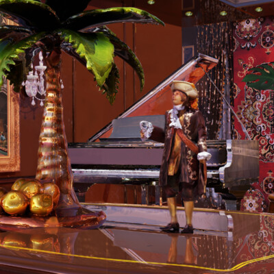 Porcelain figurines in the interior, Hans