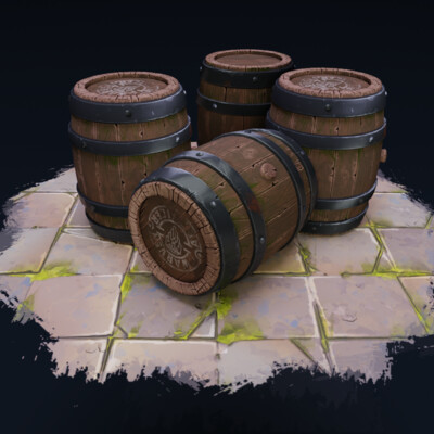 wooden barrel