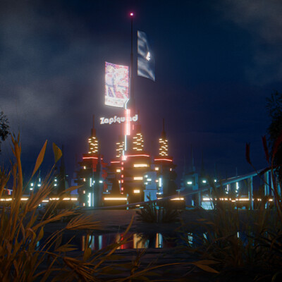 cyberpunk city