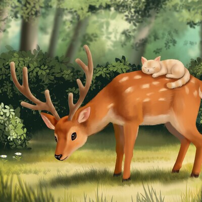 The Cat and the Deer