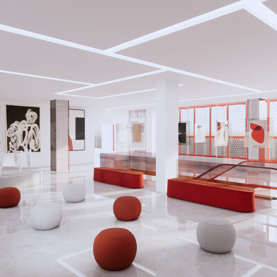 3D visualization of the exhibition pavilion