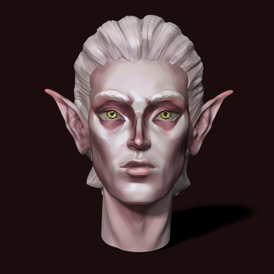Elf head sculpting