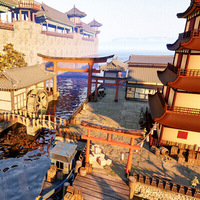 3D Environment | Japanese village