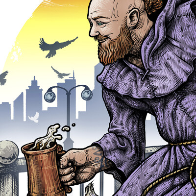 cheerful monk