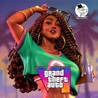 GTA6 poster girl.3D Print model/2 versions