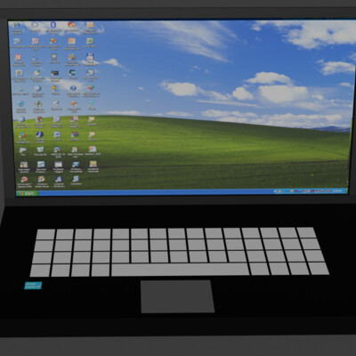 A laptop in 3D