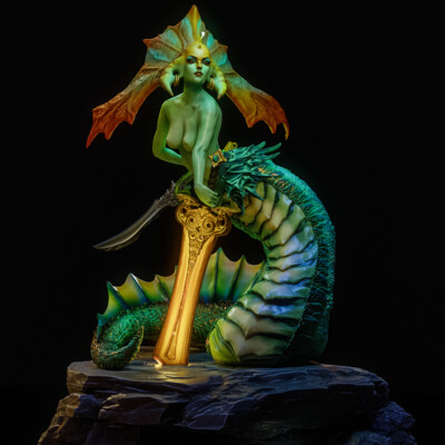 Naga Siren | Fast Radiance | DOTA2 | Fan art | 3D