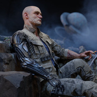 A weary soldier