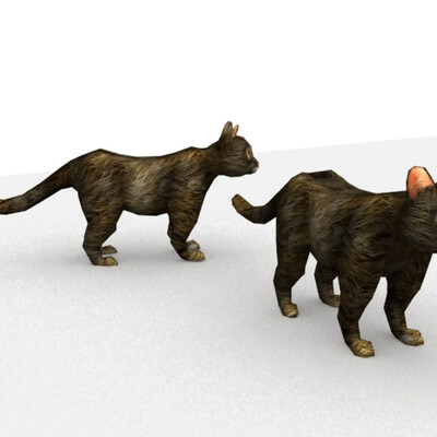 low-poly kot