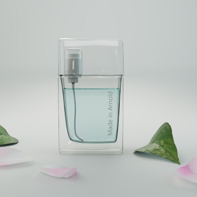 Glass Perfume Bottle in Different Styles Product Visualization