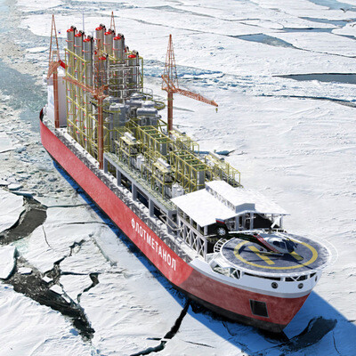 Floating vessel of the methanol plant "Flotmethanol"