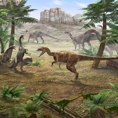 Trias, Evropa, Kollektsiya primitivnyih dino