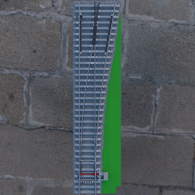 Railroad switch for 3D printing