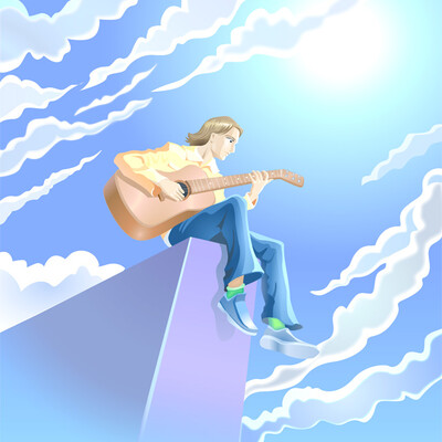 High in the sky with music