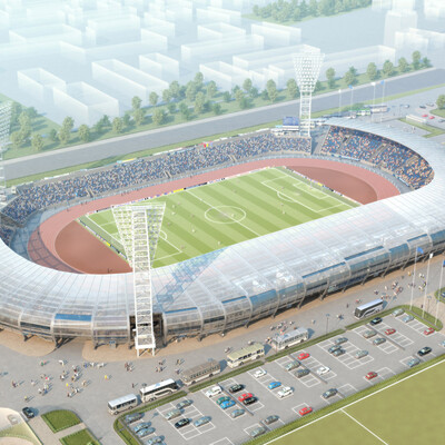 Rekonstruktsiya stadiona "SHinnik"