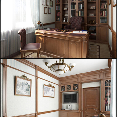 Kvartira. Tipa Klassika. WIP. Kabinet.