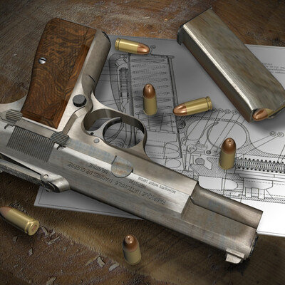 Model pistoleta Browning M35