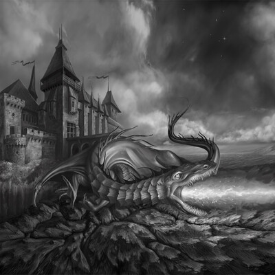drakon i zamok