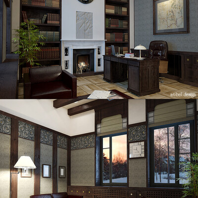 Kabinet v stile Art-Deko
