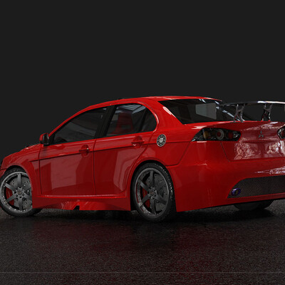 Mitsubishi Lancer X (low-poly)